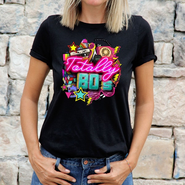 T-shirt de déguisement des années 80 pour femme Retro Totally The 80s Weekend Party