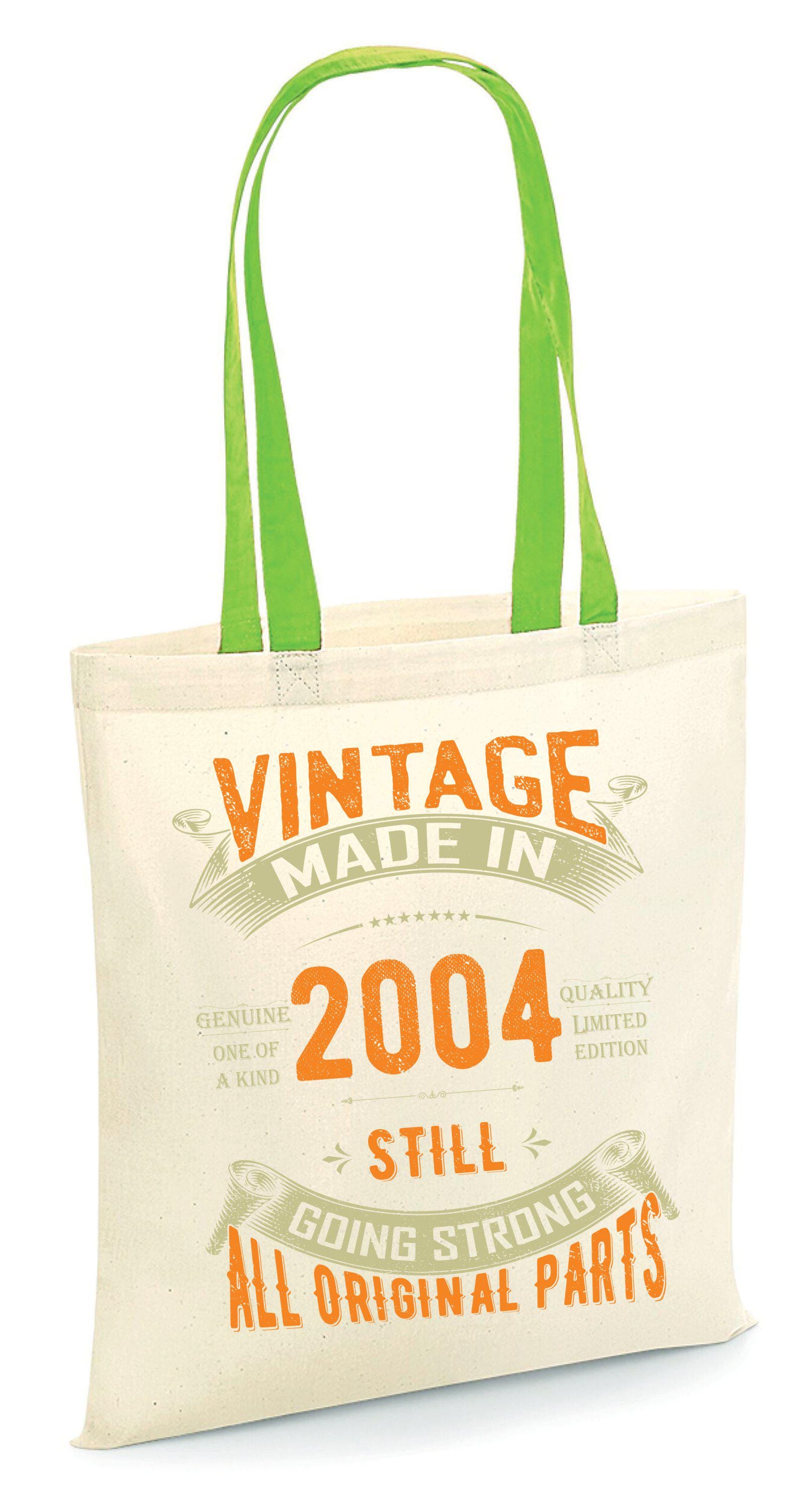 Vintage Made in 2004 Tote Bag for 21st Birthday, 21 Years Old Gift