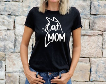 Damen Katzen TShirt Shirt Katzenliebhaber Geschenk für Katzen T-Shirt Katze Mama