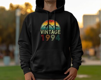 30. Geburtstagsgeschenke Vintage 1994 Rainbow Mountain Design Hoodie, Retro Ästhetischer Pullover, Unisex Buntes Grafik-Sweatshirt, Freizeitkleidung