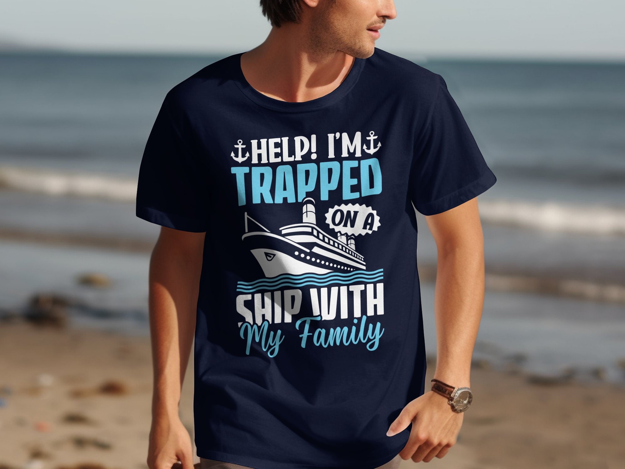 Funny I'm On A Boat T-Shirt Ship Water Wave Blue Cruise Funny I'm On A Boat T-Shirt Ship Water Wave Blue Cruise