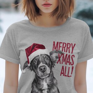 Xmas T-shirt Kerst T-shirt Chesapeake Bay Retriever hond kerstmuts hondenliefhebber geschenken huisdier kerstshirt vakantie seizoen Xmas T-shirt