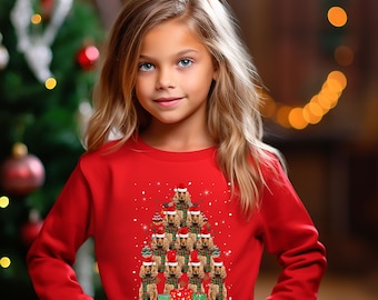 Kids Christmas Jumper Cocker Spaniel Dog Kids Xmas Gift Childrens Xmas Sweater Kids Christmas Sweatshirt Childs Xmas Tree #2