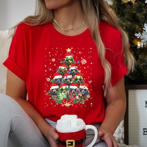 Poodle Dog Gifts Xmas Christmas Mens Womens Kids TShirt Tee T-Shirt Tree Santa Lover