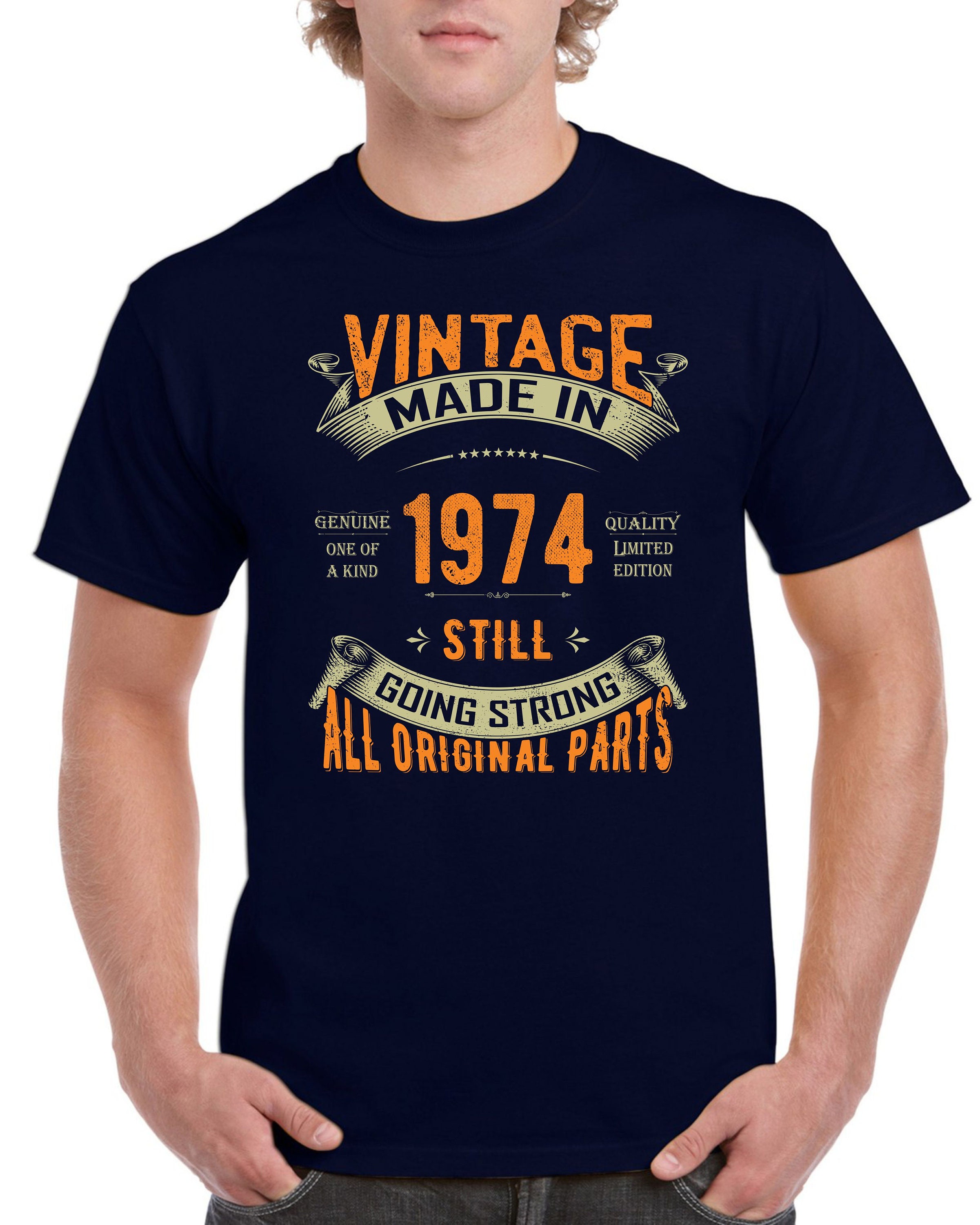 T-Shirt Vintage Anno 51 Compleanno 1974 Uomo 100% Cotone