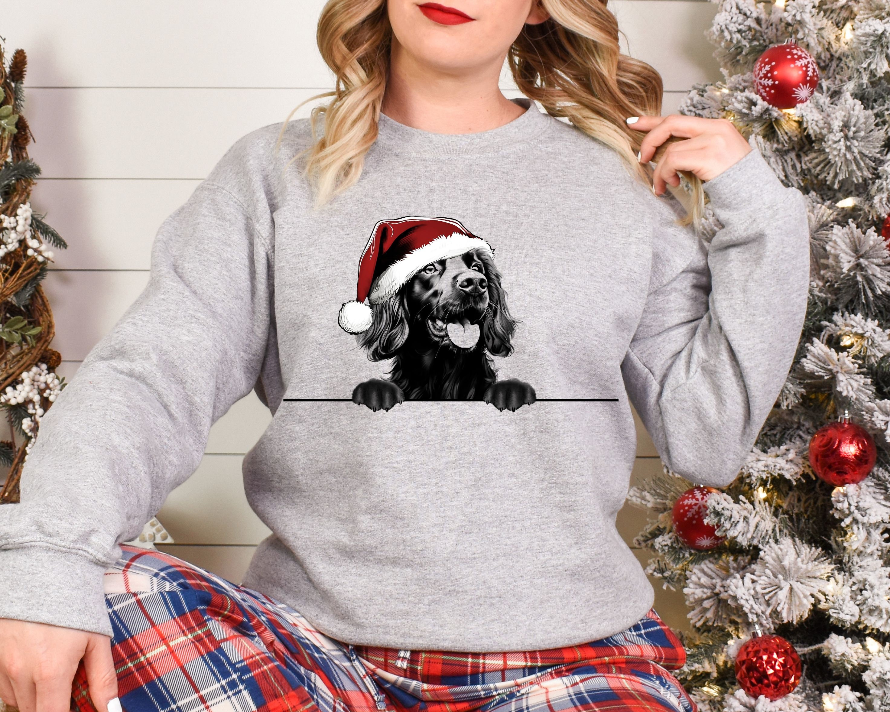 Spaniel Dog Reindeer Jumper Xmas Sweatshirt Boykin Spaniel Dog