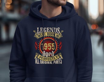 Vintage Legends Born In 1955 70th Birthday T-Shirt, Sweatshirt, Hoodie, Aged 70 Years Old Mens Womens 1955 Birthday Gift