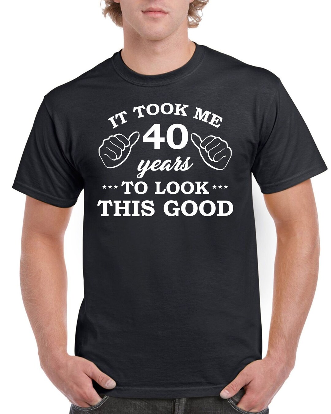 Personalized 40th Birthday Shirt For Men - "Gettin' Old Pissy & Cranky" Custom Year - View #7