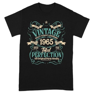 Vintage 1965 T Shirt Amazing 60th Birthday Gift Idea Sixty Year Old All Original Parts Mostly Born In 1965 Gift Ideas Men Women 60 Years Old
