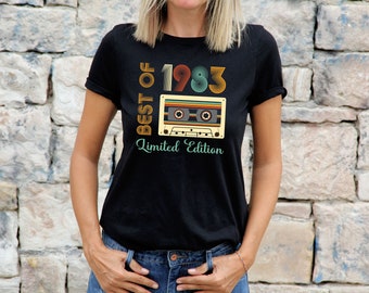 Cadeau 41e anniversaire femme pour maman T-shirt cadeau cadeau édition limitée Meilleur de 1983 Cadeau 41e anniversaire pour elle