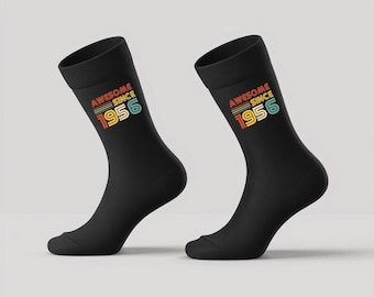Seventieth Birthday Sock Gift Birth Year Nineteen Fiftysix Awesome Since Seventy Years Old Celebration Milestone Novelty Funny Present