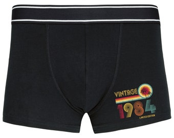 Cadeaux 40e anniversaire boxer homme 40 ans né en 1984 sous-vêtement homme slip homme vintage édition limitée