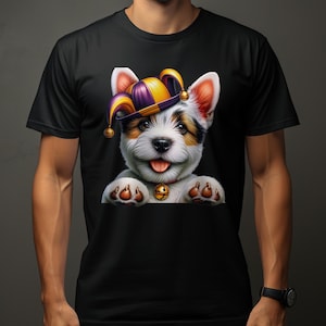 Norwich Terrier-hond Pup Narrenhoed Ontwerp Hondenliefhebber Cadeaus Cadeau Voor Man Beste Vriend Huisdier Cadeau Hondenontwerp T-shirt Hoodie Sweatshirt