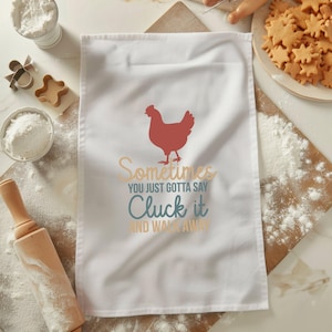 Lustiges Huhn Küche Geschirrtuch, Cluck It Zitat Geschirrtuch, sarkastisches Huhn Geschenk, Hahn Geschirrtuch Küche