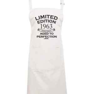 Baking Apron 61st Birthday Apron Funny Gifts For Dad Cooking 61 Years 1963 Aged To Perfection Polyester & Cotton ホワイト
