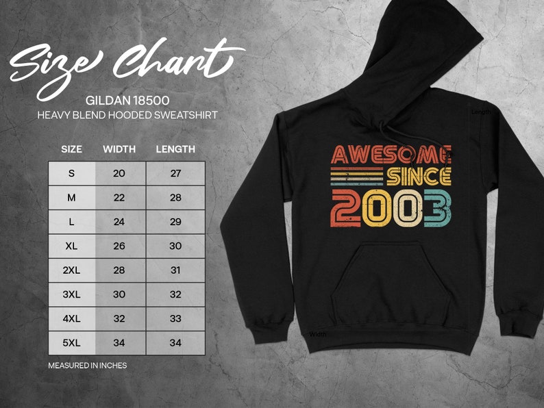 21e verjaardagscadeau vintage 2003 geweldig sinds verjaardag hoodie, retro stijl comfortabel unisex sweatshirt, uniek cadeau voor geboortejaar afbeelding 10