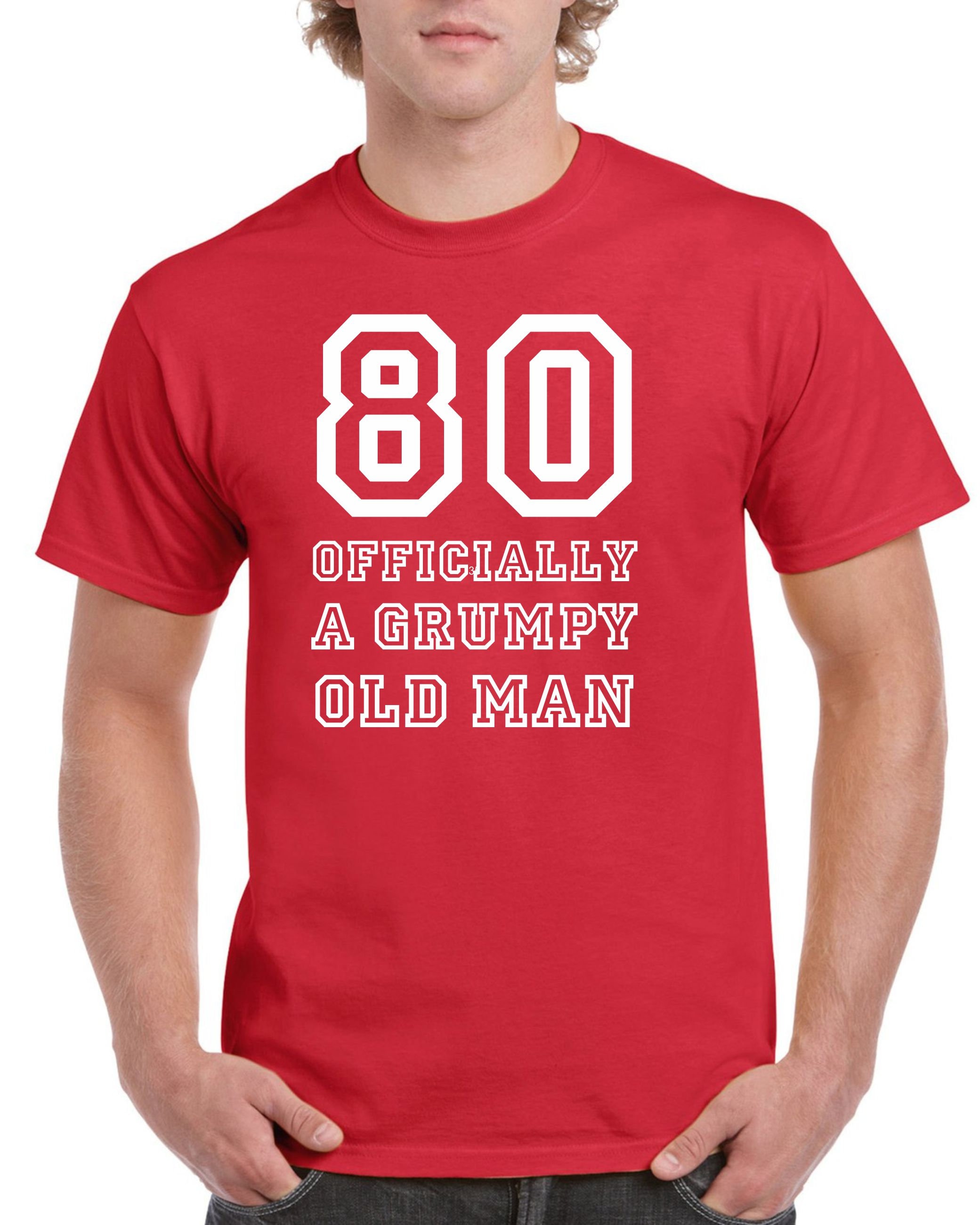 Mens 80th Birthday Tshirt Top Shirt Gift Present Eighty 80 Years 