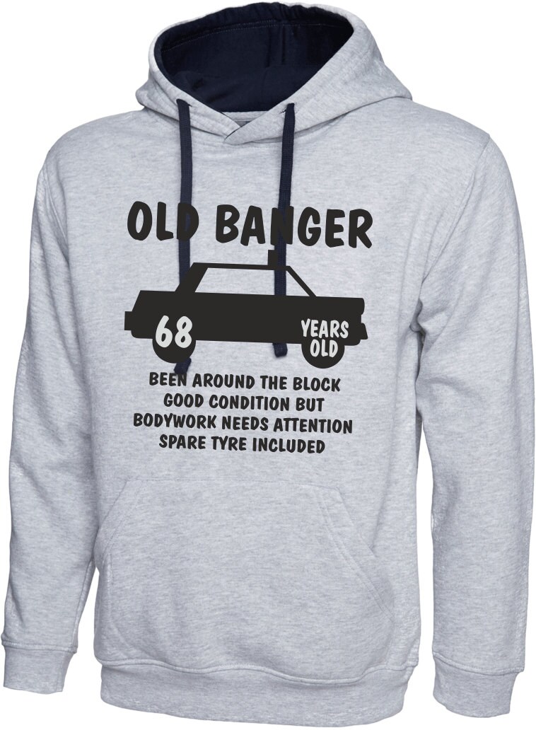 Ancien Banger 68 ans vieux unisexe contraste Sweat à capuche 68e anniversaire cadeau cadeau Ancien Banger 68 ans vieux vieux vieux unisexe contraste Sweat à capuche 68e anniversaire cadeau cadeau 5d7345