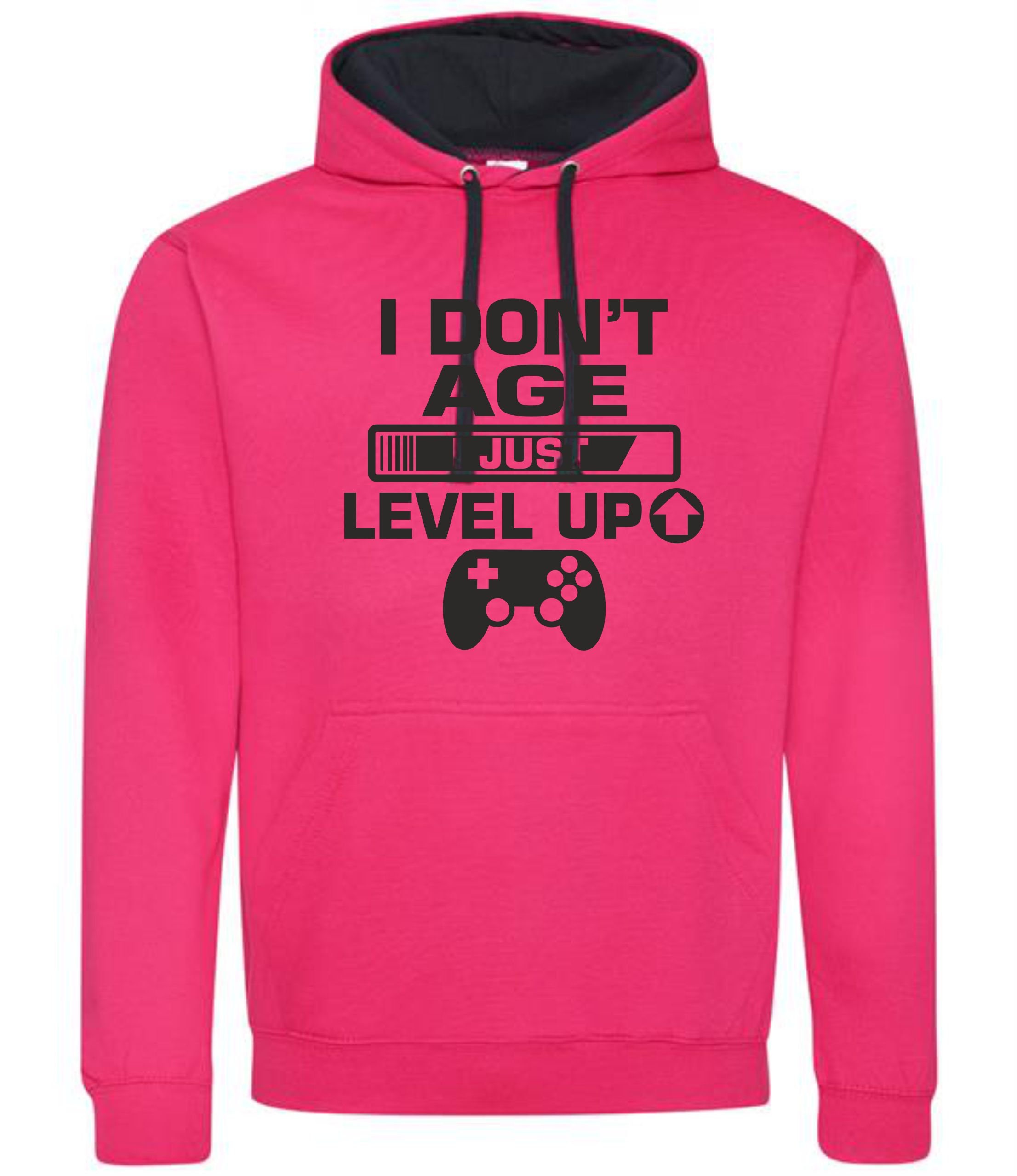Gaming Hoodie “I Dont Age I Level Up” | Retro Gaming Hooded