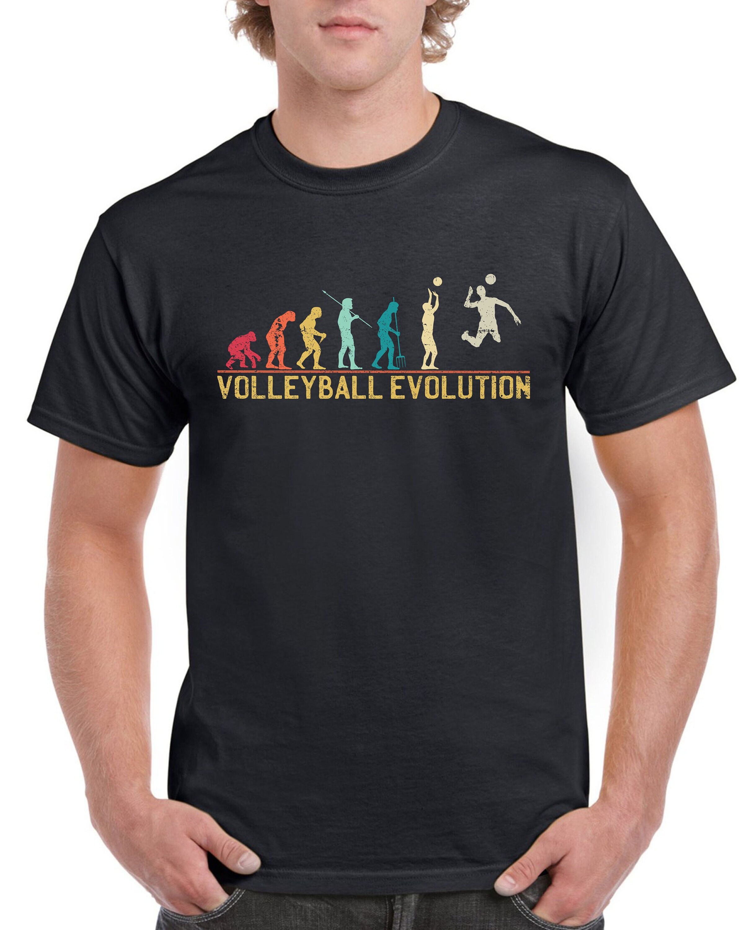 Top Gift T-Shirt for Dad: Evolution of Volleyball Sports Cotton Comfort
