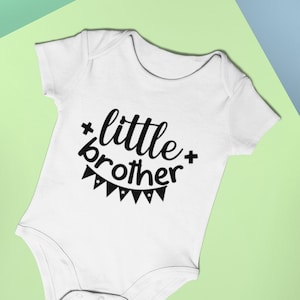 Baby Bodysuit Little BrotherFunny Baby Vest Baby Shower Gift New Baby Gift Baby Onesie