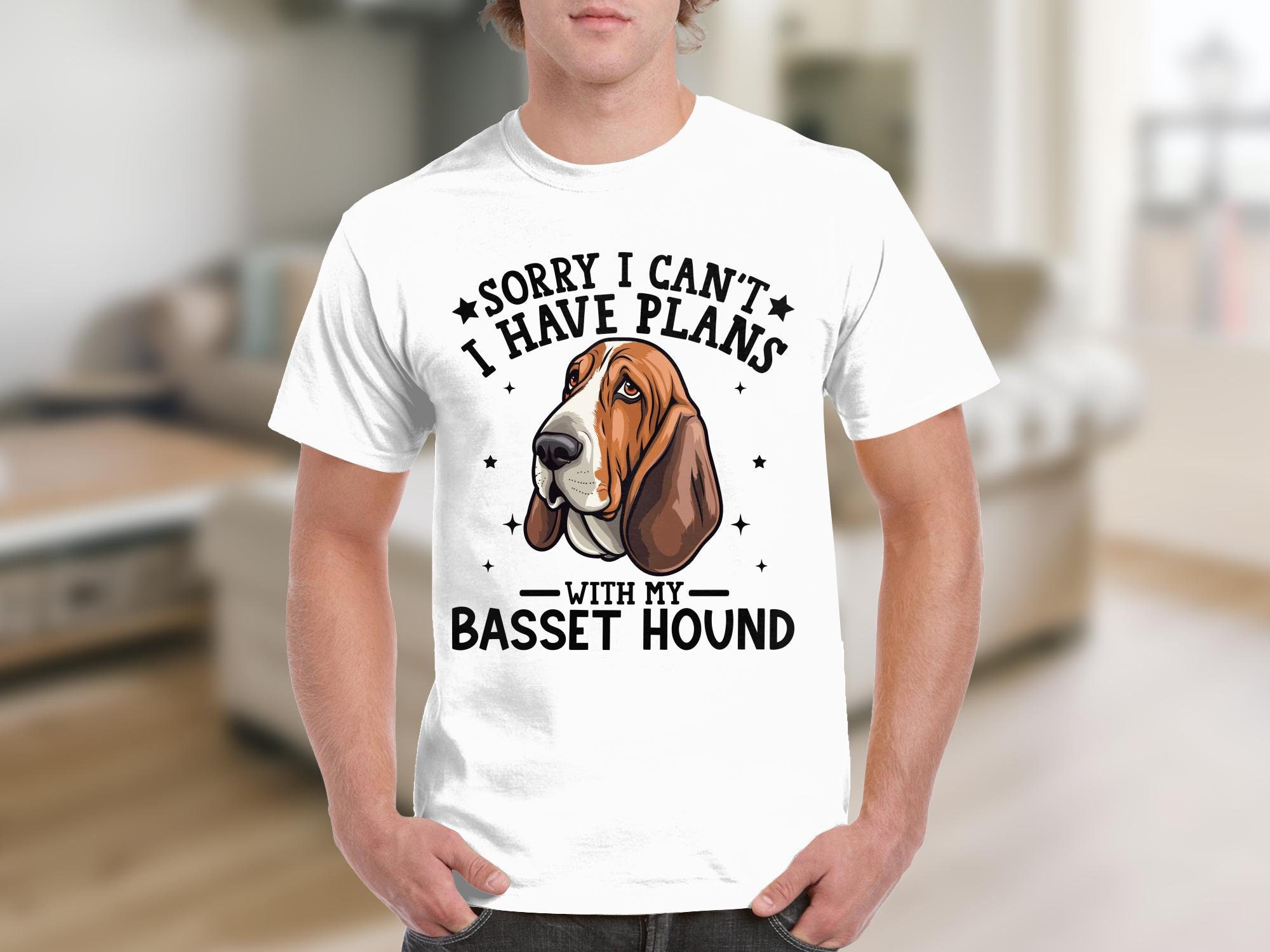 "Sorry I Can't I Have Plans With My Basset Hound" T-Shirt - Unisex, Organic Cotton, Dog Lover Gift - View #11