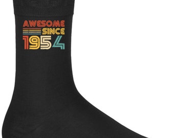 Socks 70th Birthday Gifts For Men Or Women Awesome Since 1954 #2 70 Years Old