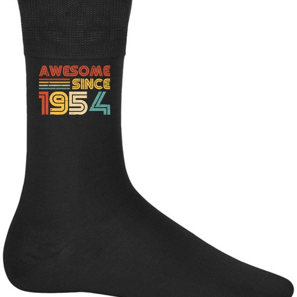 Socks 70th Birthday Gifts For Men Or Women Awesome Since 1954 #2 70 Years Old