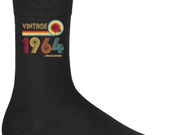 Socks 60th Birthday Gifts For Men Or Women Vintage 1964 Limited Edition 60 Years Old