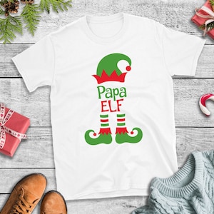 Christmas T Shirt Papa Elf Xmas T-Shirt Xmas Tee Christmas TShirt