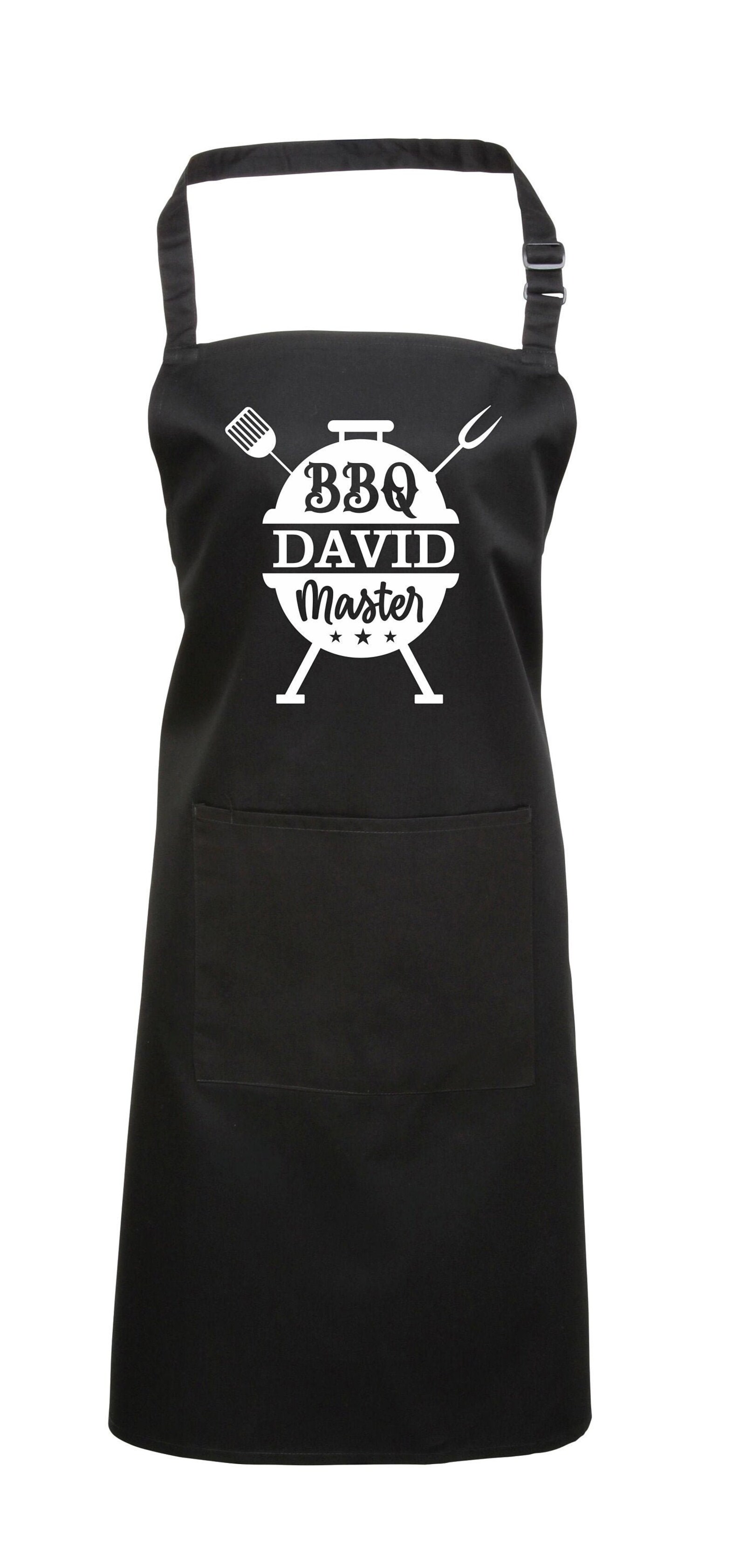 Personalised Bbq Apron Custom Cooking Apron With Pocket Bbq Etsy