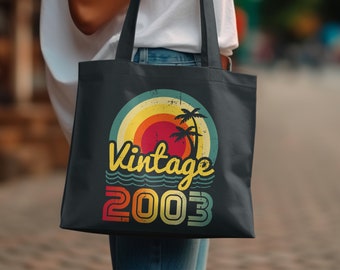 21-årspresent till kvinnor 21-års tygväska 2003 Presenter Tygväskor för kvinnor Tygväskor Canvas Tygväskor Storbritannien 21-års födelsedagsväska 21-års tygväskor