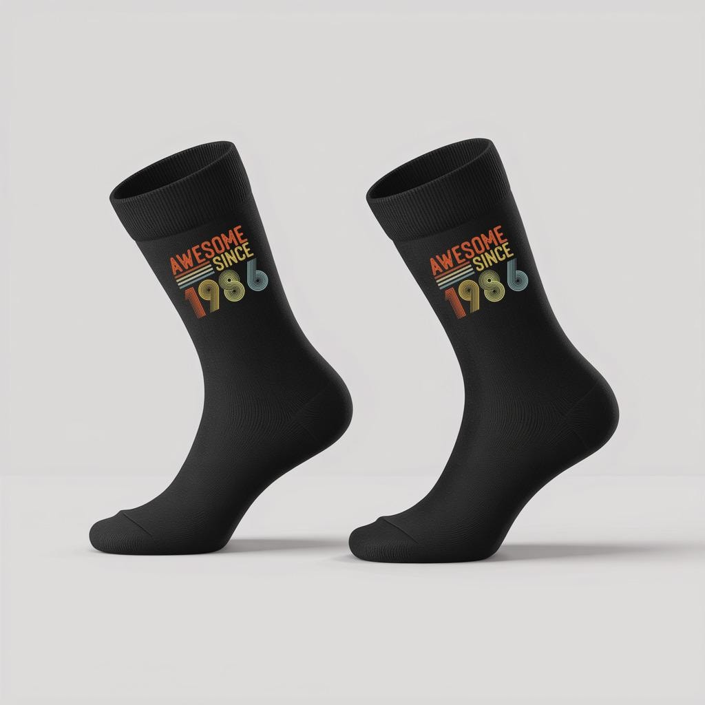 Sieht Gut Aus Für 40 Bedruckte Design Schwarze Herrensocken Tolles 40