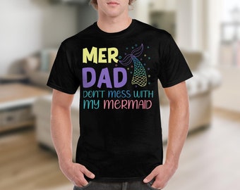Mens Funny Merdad Matching Mermaid Family Cool Shirts Father Day Mens Funny Merdad Matching Mermaid Family Cool Shirts Father Day