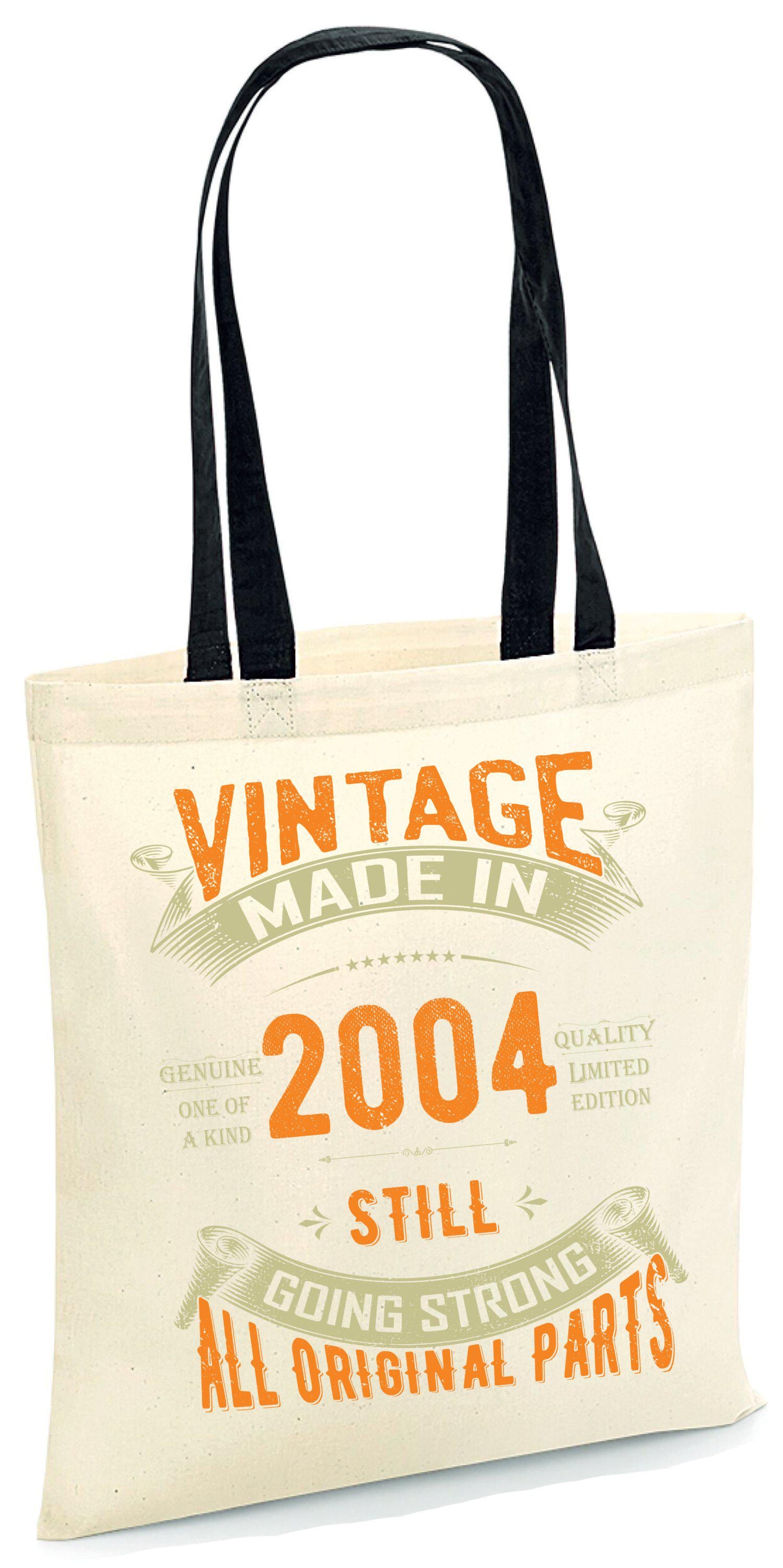 Vintage Made in 2004 Tote Bag for 21st Birthday, 21 Years Old Gift