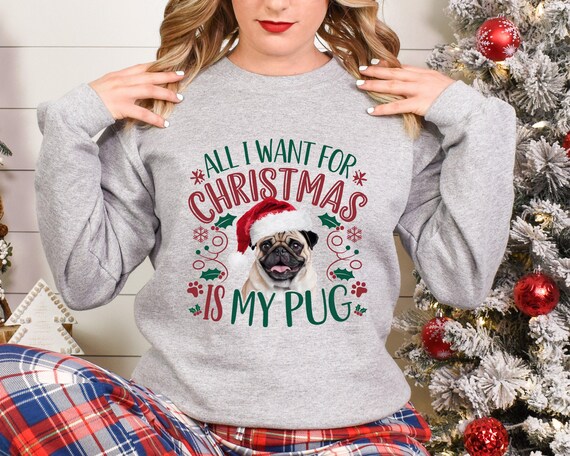 sueter navideño pug