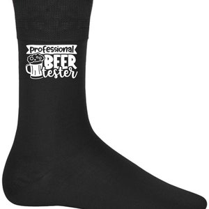 Cadeaux fête des pères Chaussettes fantaisie pour hommes Chaussures pour hommes Cadeaux d'anniversaire pour papa Testeur de bière professionnel