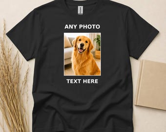 Custom Photo T-Shirt Personalized Picture Shirt Any Image Print Front Back Text Design Your Own Tee
