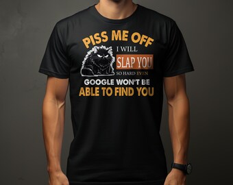 Camiseta de gato divertido Cabrearme fuera te abofetearé cita, camiseta de humor, camisa gráfica unisex