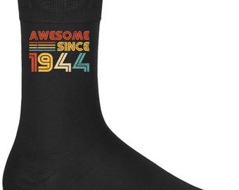 Socks 80th Birthday Gifts For Men Or Women Awesome Since 1944 #2 80 Years Old