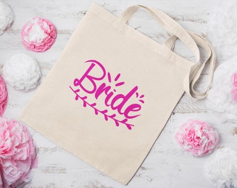 Bride Tote Bag Wedding Tote Bag Canvas Tote Bag Wedding Bag Wedding Favours Wedding Gifts Bride Bag Bridal Party