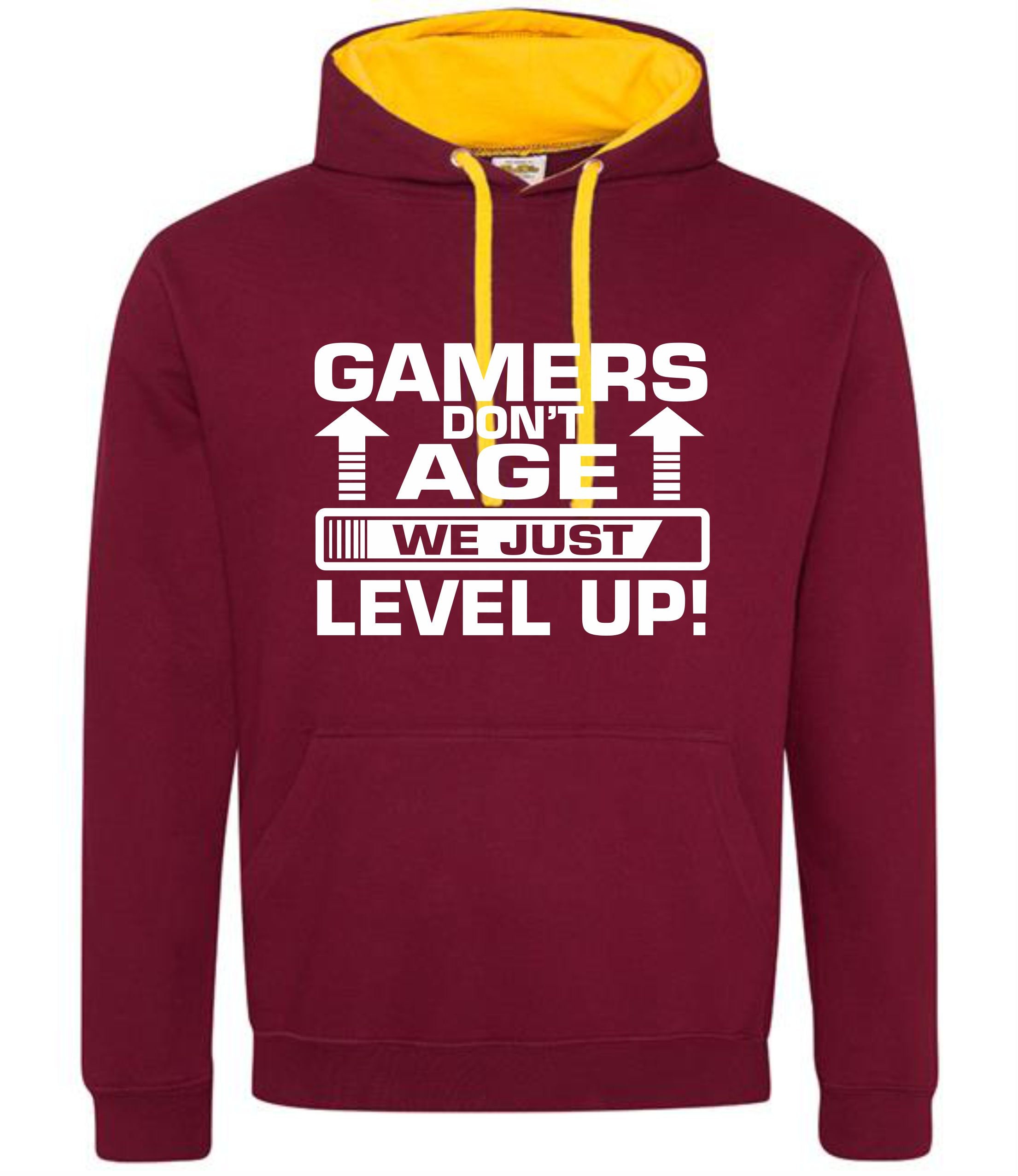Gaming Hoodie “gamers Dont Age We Just Level Up” | Retro