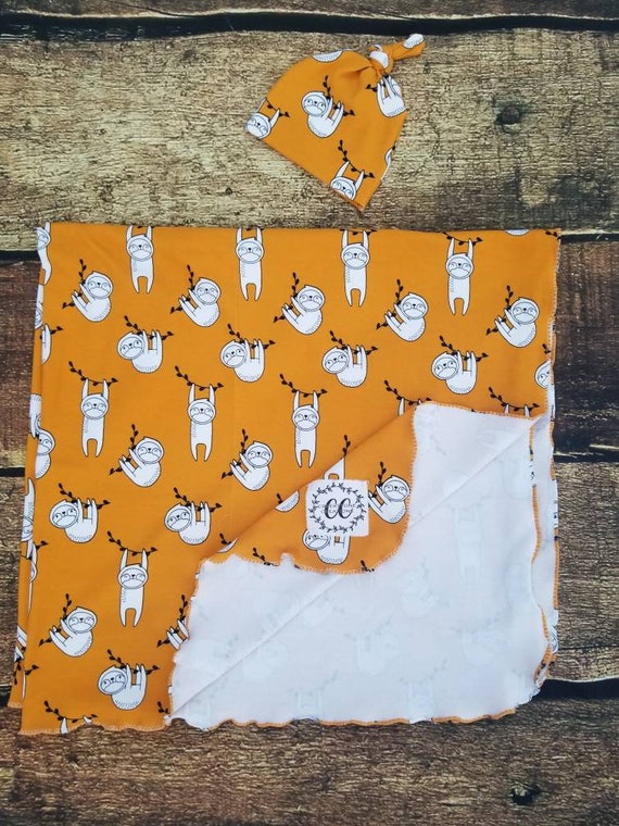 mustard baby blanket