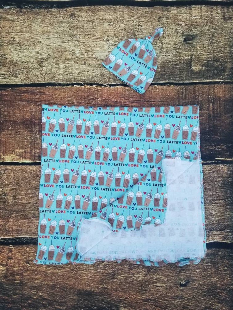 receiving blanket and hat set