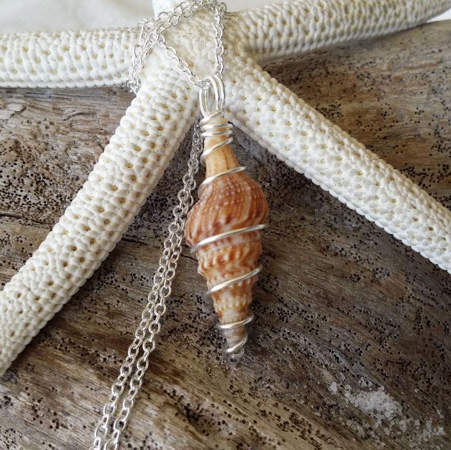 Handmade in Hawaii Wire Wrapped Natural Conch Seashell - Etsy