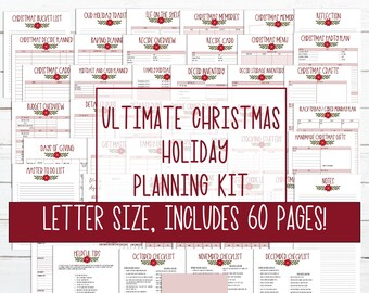 Ultimate Christmas Planner, Gift Budget Planner, Xmas Planner, Christmas Gift List, Christmas Binder, Christmas To Do List, Holiday Planner