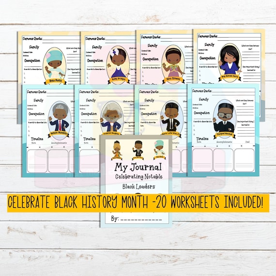 My Journal of Notable Black Leaders Celebrate Black History