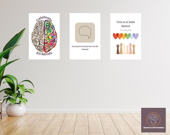 Printable Inclusive Therapy Wall Art Set