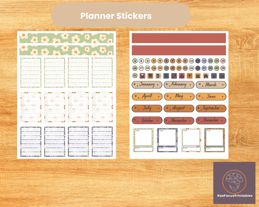 Floral Printable Planner Stickers - Etsy