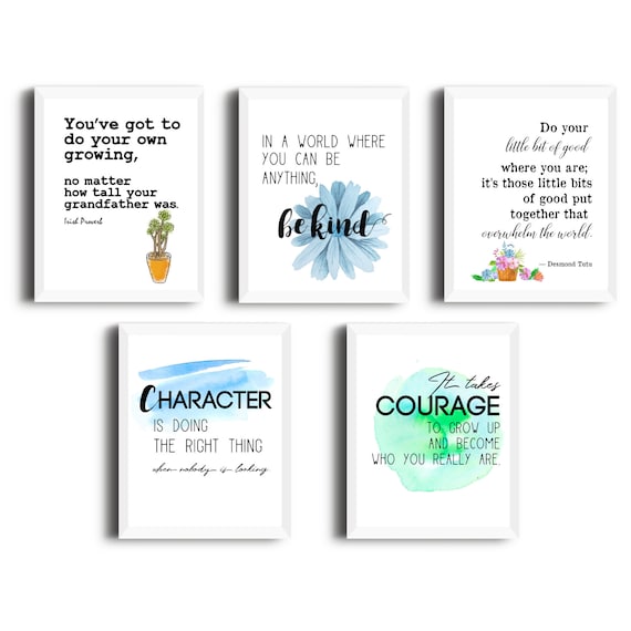 Classroom Decor Inspirational Quotes for Kids Set of 5 - Etsy